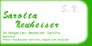 sarolta neuheiser business card